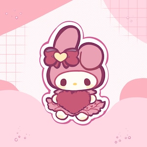 My Melody vinyl sticker | laptop decal | scrapbooking | journaling | hydroflask sticker | kawaii sticker