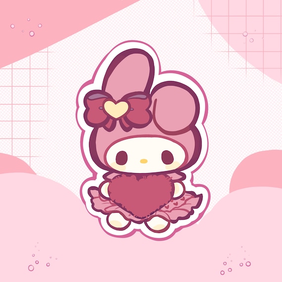 My Melody Vinyl Sticker | Kawaii Laptop Decal - Etsy