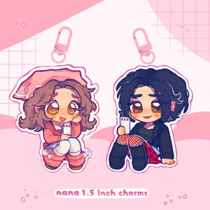 Nana & Hachi | clear acrylic keychains | acrylic charm | cute anime keychain | Nana keychain | anime charm | Nana