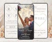Wedding Website Template Canva, Wedding Invitation With RSVP Trackable, Animated Wedding Invitation Template,Interactive Wedding Invitation