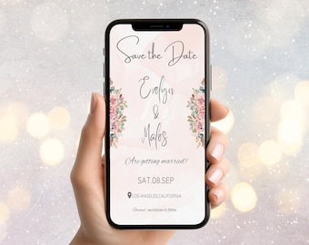 Save The Date Template Canva, Digital Save The Date Template, Wedding Save The Date Template, Digital Wedding Save The Dates