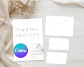 Gender Neutral Baby Shower Mockups, Canva Invitation Mockup Bundle, Baby Shower Card Mockup, Diaper Raffle Thank You Card Mockup