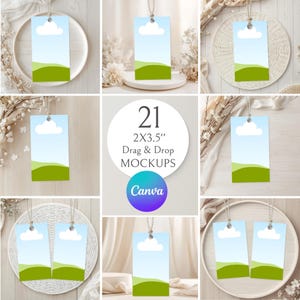 Ensemble d'étiquettes cadeau canva, 2 x 3,5 étiquettes, maquettes d'étiquettes, maquettes d'étiquettes de remerciement, maquettes d'étiquettes de baby shower, maquettes d'étiquettes de cadeaux