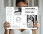 Newspaper Wedding Program Template, Editable Wedding Newspaper Program Template, Printable Wedding Newspaper Program