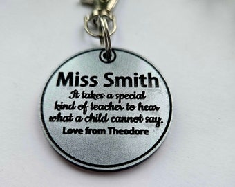 Teacher Gift, Autism Awareness Keyring, Special Needs Teacher Teaching Assistant Keyring, End of Year Gift