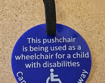 Personlig barnvagnsbricka för barnvagnar med funktionsnedsättning, särskilda behov dolda funktionsnedsättningar, funktionshindrad, autistisk, senior, barnvagnsbricka, kan inte vikas