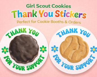 Adesivi di ringraziamento per biscotti delle Girl Scout / Etichette stampabili per stand di biscotti