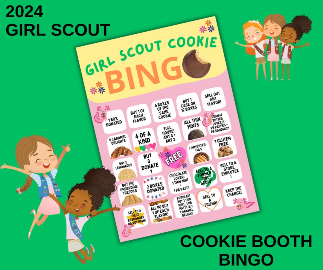 2024 Girl Scout Cookie Booth BINGO Card ABC Baker Version Etsy