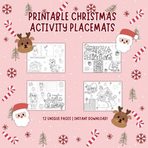 Printable Christmas Activity Placemats