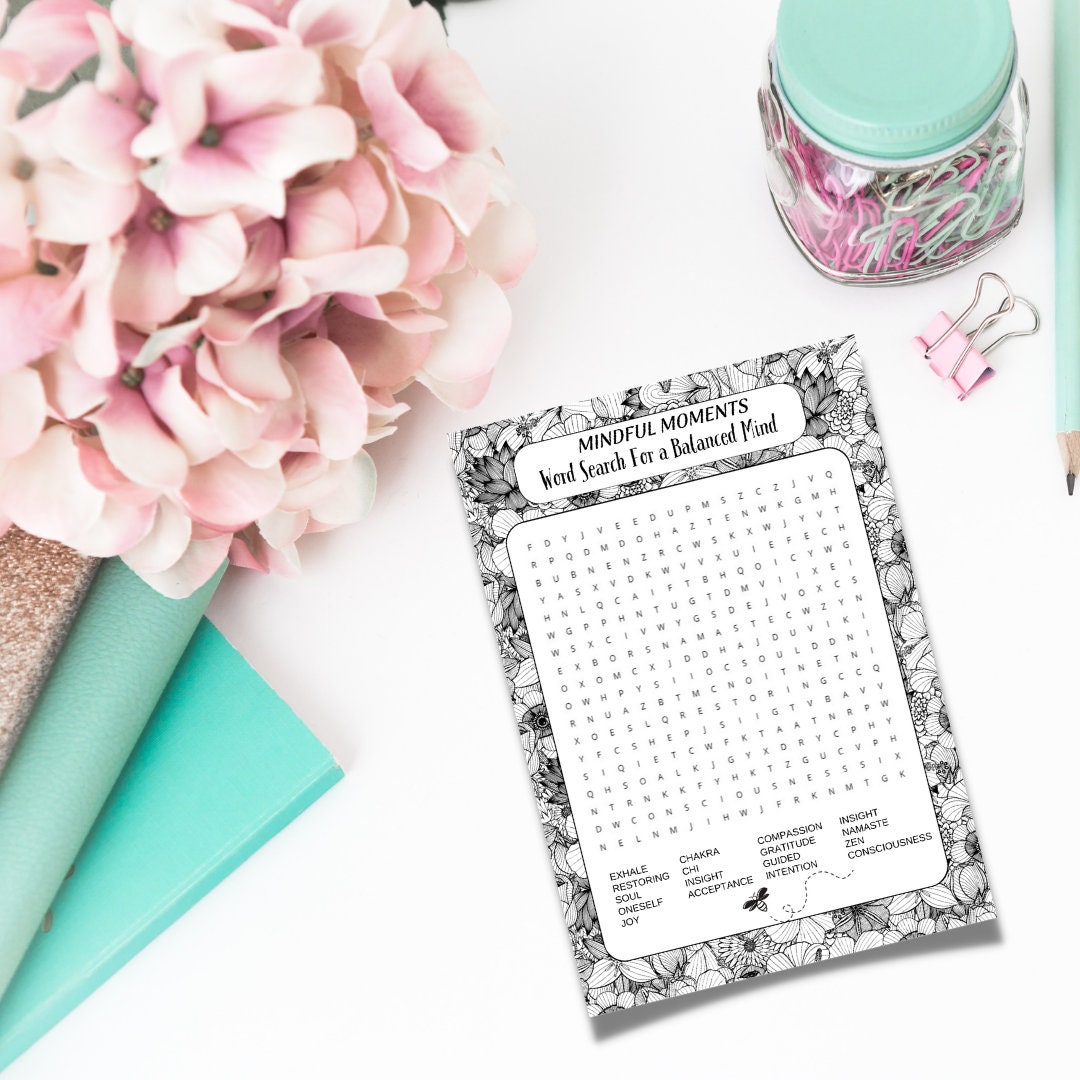 Motivational Printable Word Searches - Etsy