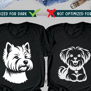 Westie Portrait SVG Bundle Png, Pdf , Eps, Dxf Vector Files, White on ...