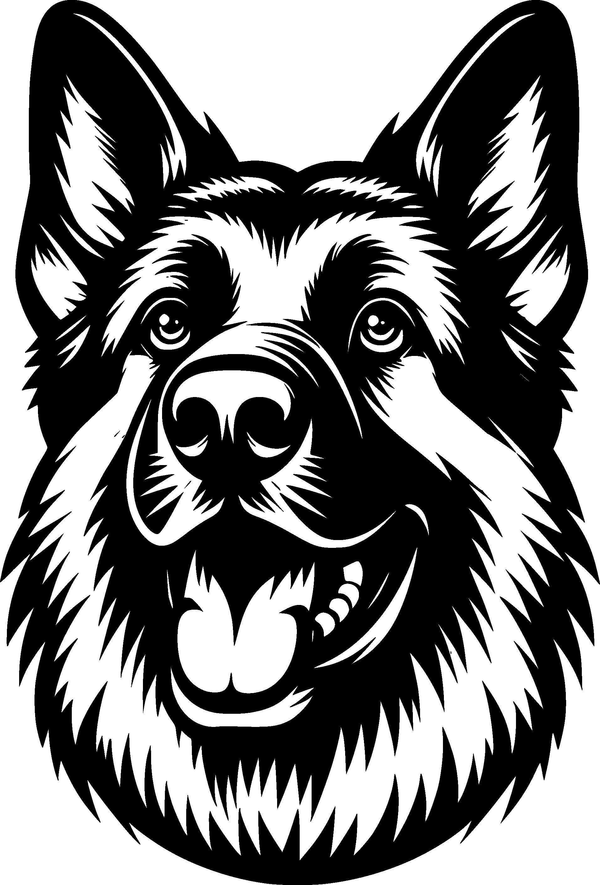 Dsh Graphics Happy German Shepherd DSH Bundle SVG PNG Silhouette Clipart Instant ...