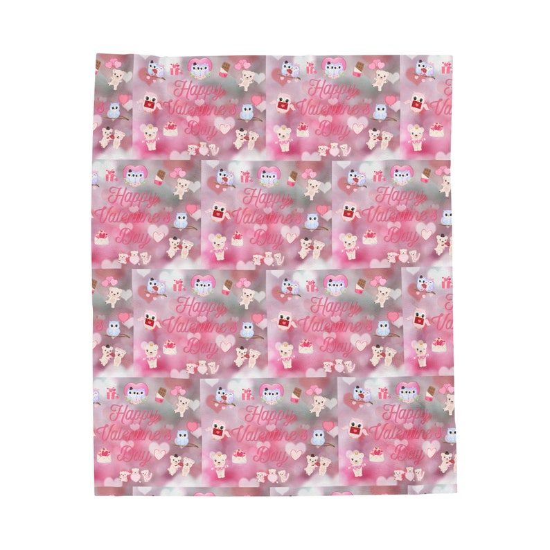 Cute Valentine's Day Blanket Velveteen Plush Blanket Etsy