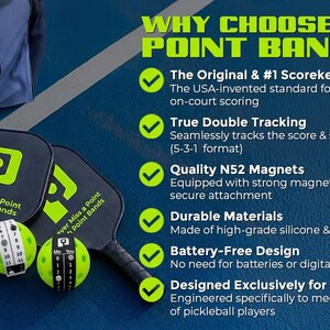 Pickleball Point Band ORIGINAL Scorekeeper Wristband imagem 6