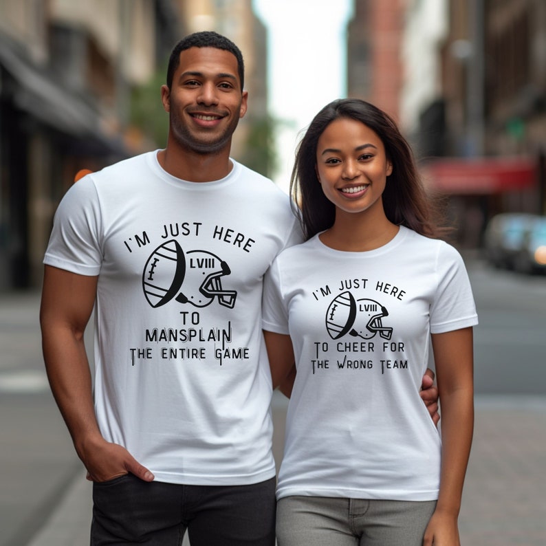 Custom Game Day Shirt Sunday Football Custom LVIII Half Time Football Group Tshirt Tailgate