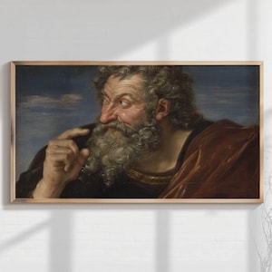 Socrates Portrait Print: Dark Academia Greek Philosopher Art (Digital Download)