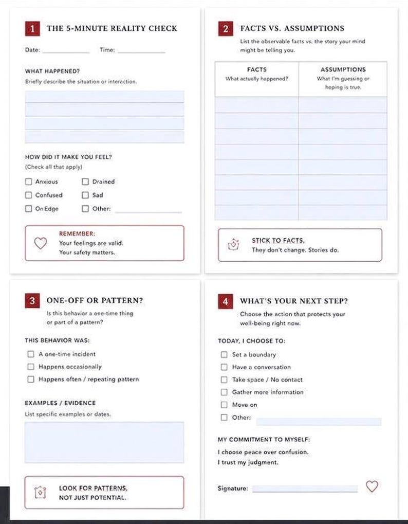 Actual Red Flag Mini Toolkit product preview from the Red Flag Archive Etsy listing