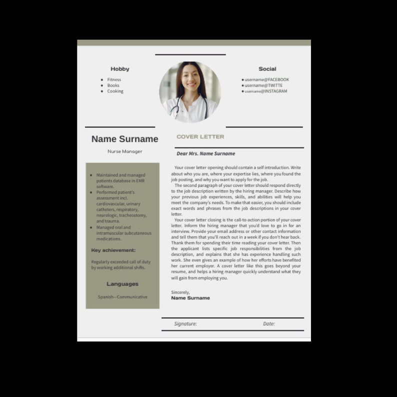 2023 Google Doc Resume Template Word Modern ATS Friendly Clean Resume