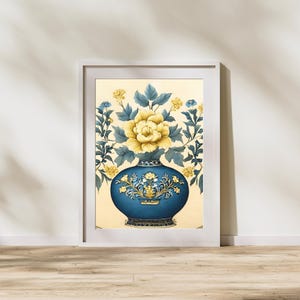 Floral Painting | Ottoman Orientalist Turkish Ethnic Painting | Historical Ottoman Folk Medieval Artwork