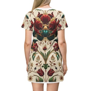 Floral Patterned Dress XS-S-M-L-XL-2XL | Oriental Persian Mystical Patterned Skirt | 6 Different Sizes | Traditional Islami Design Skirt