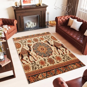 Berber Kilim | Tunisian Orientalist Vintage Carpet | Traditional Maghreb Home Decor | Historical Islamic Carpet | Original Muslim Design