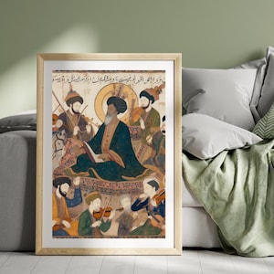 Ottoman Miniature | Medieval Orientalist Turkish Artwork | Historical Turkey Ethnic Art | Islamic Folk Traditional Painting