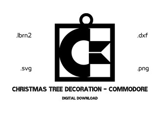 Christmas tree decoration - Commodore C64, Amiga Logo. Laser cut files, dxf, svg, png, lbrn2