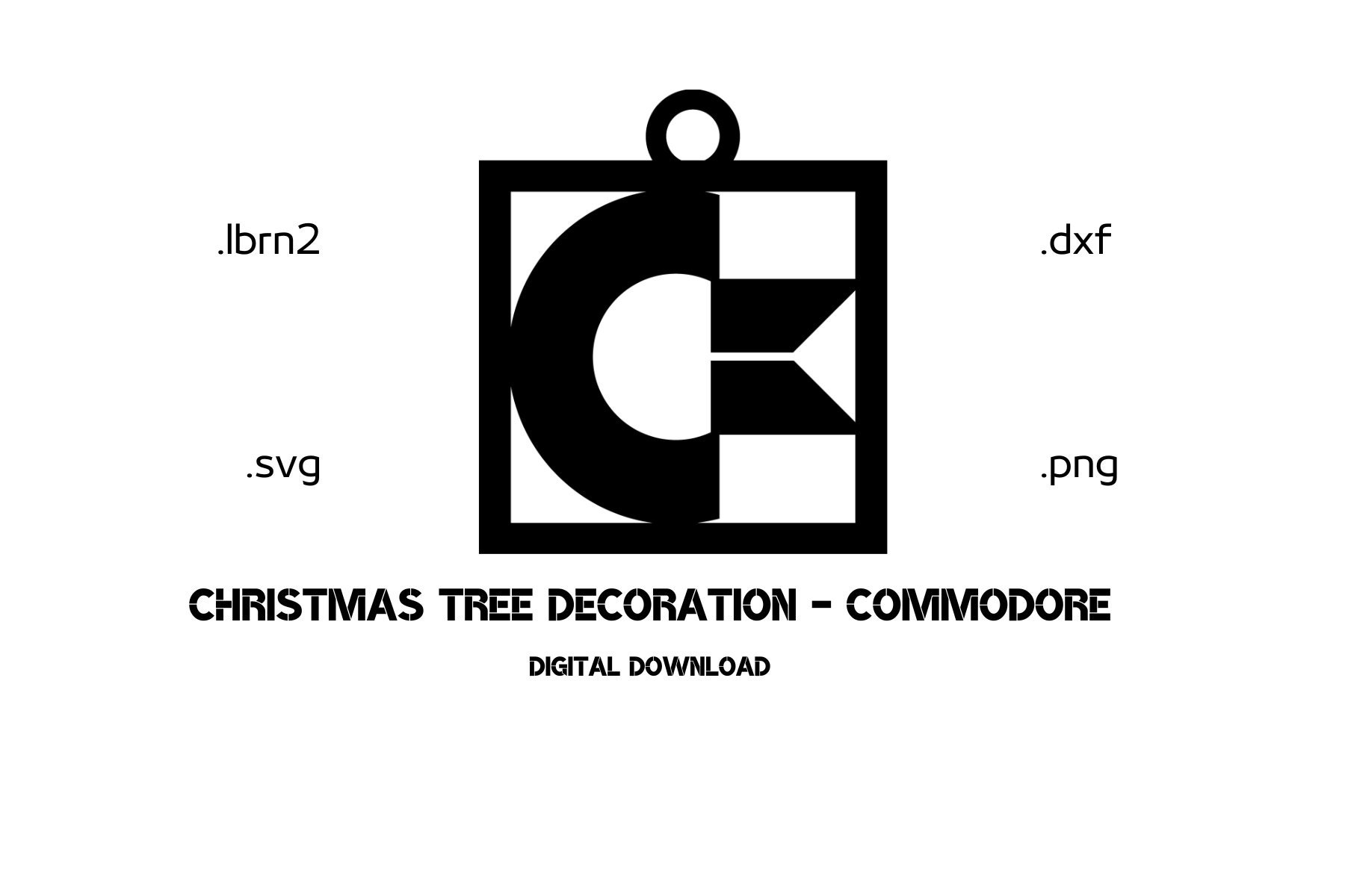 Adesivo Decalcomania Vinile Nero Logo Commodore C64 C128 Amiga - Vintage