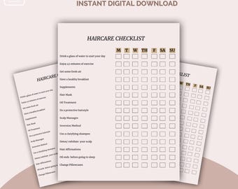 Hair Care Planner & Checklist | Natural Hair Routine Tracker | Printable PDF