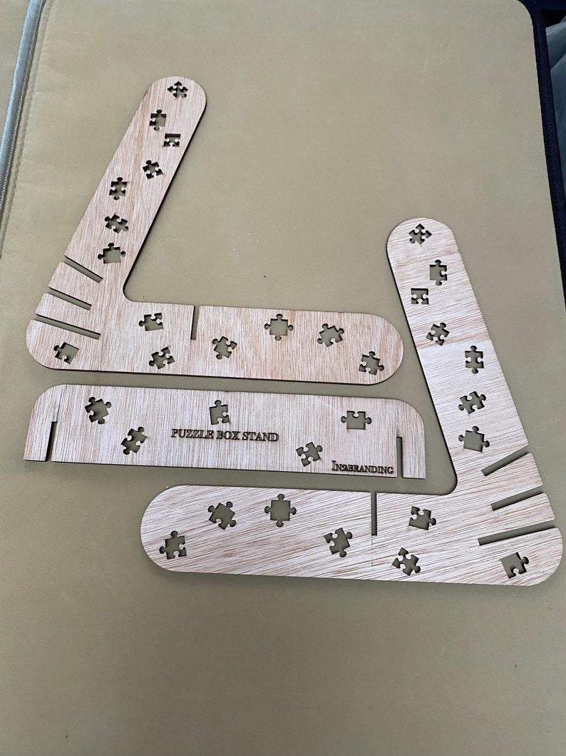 Personalised Jigsaw Box Stand. Quality Puzzle Box Lid Holder for Easy