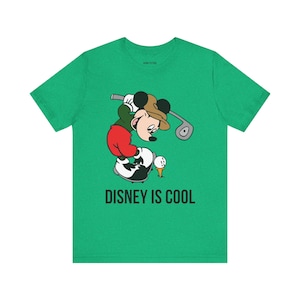 DISNEY IS COOL Mickey Mouse golfing t-shirt