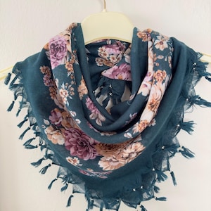 Türkischer Schal, Damenschals, Hijabs, floraler türkischer Schal, Accessoires Schal