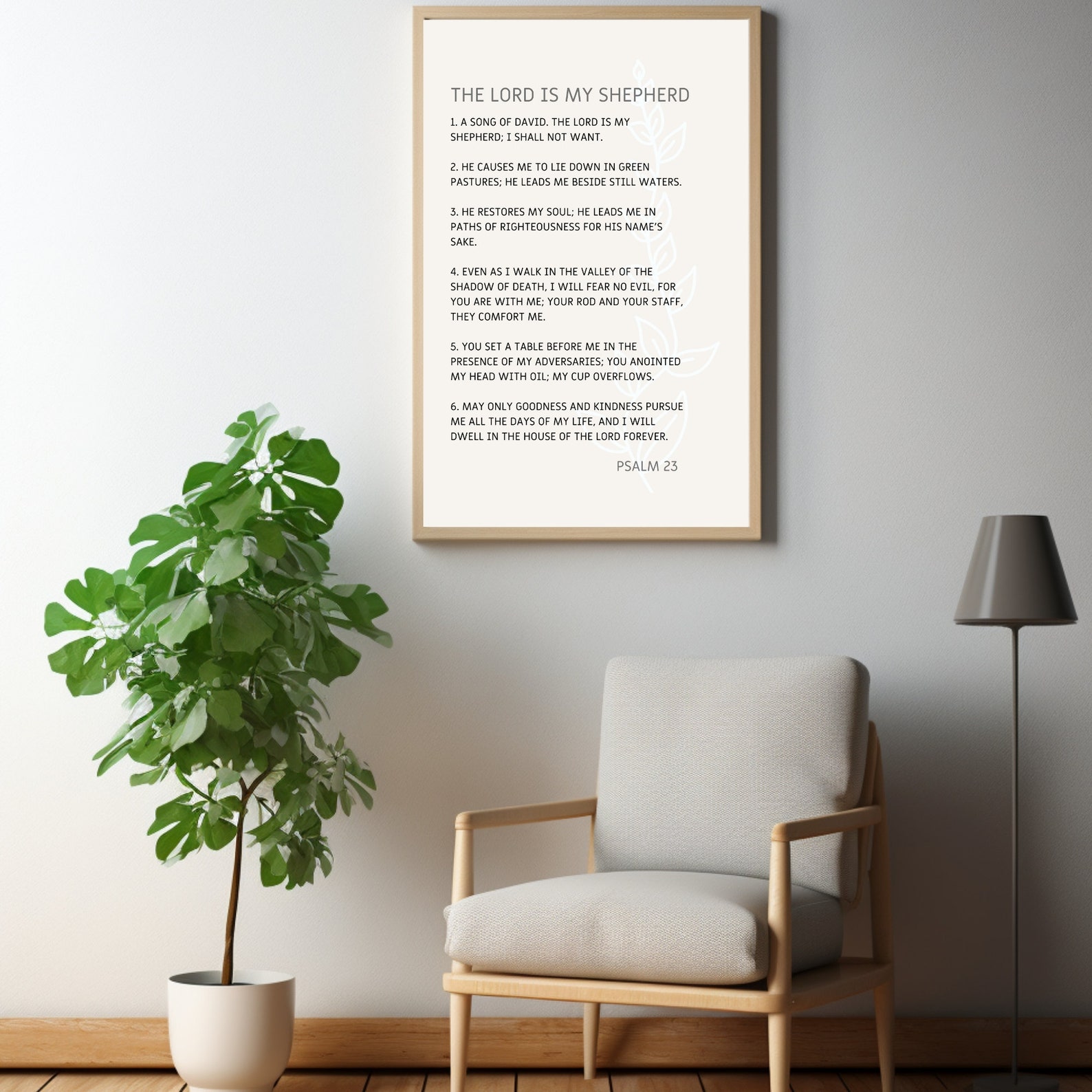 Psalm 23 Print: Christian Bible Verse Wall Art (digital Download) - Etsy