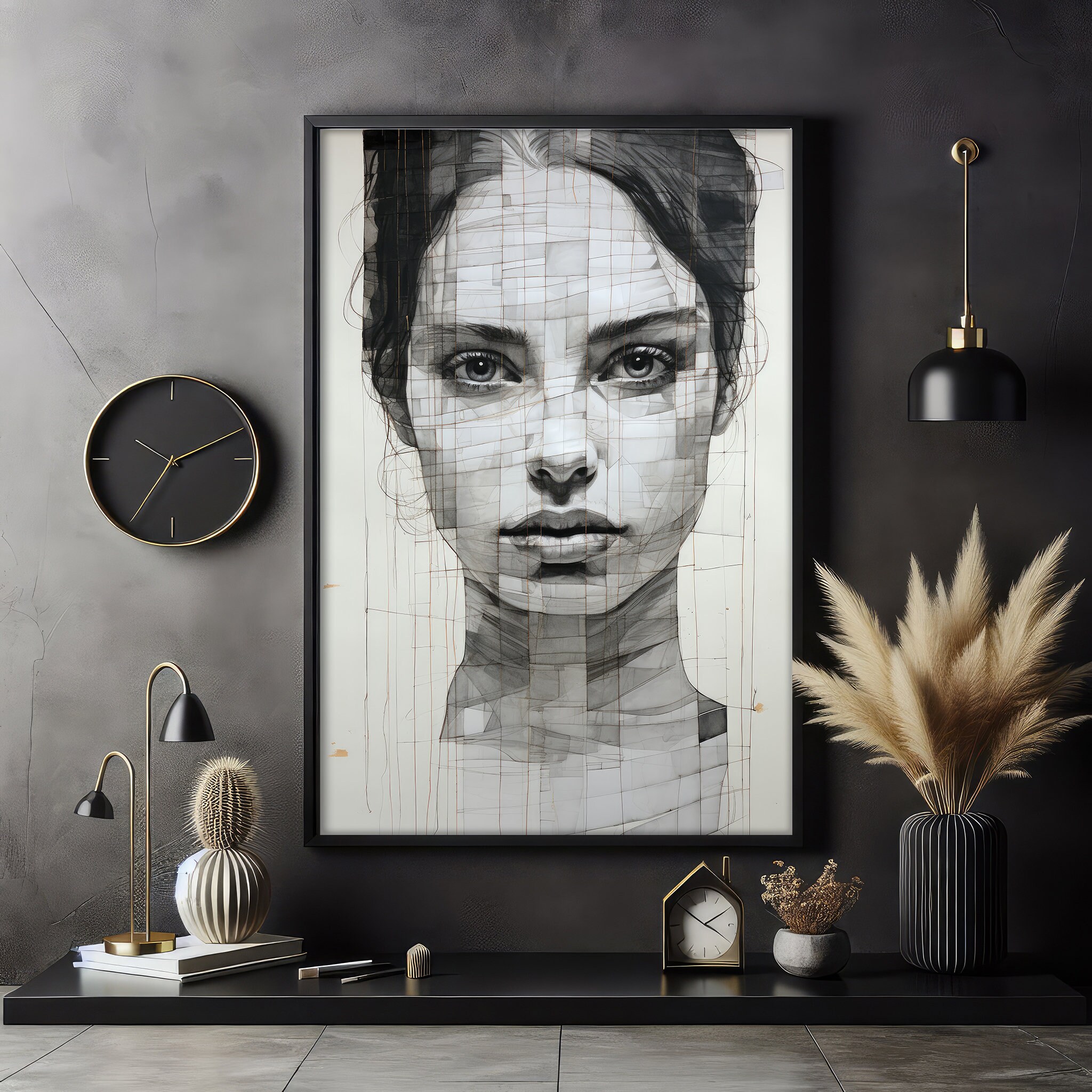 Home Decor Poster Decor Home Abstract Wall Art Woman Wall Art Wall Art ...