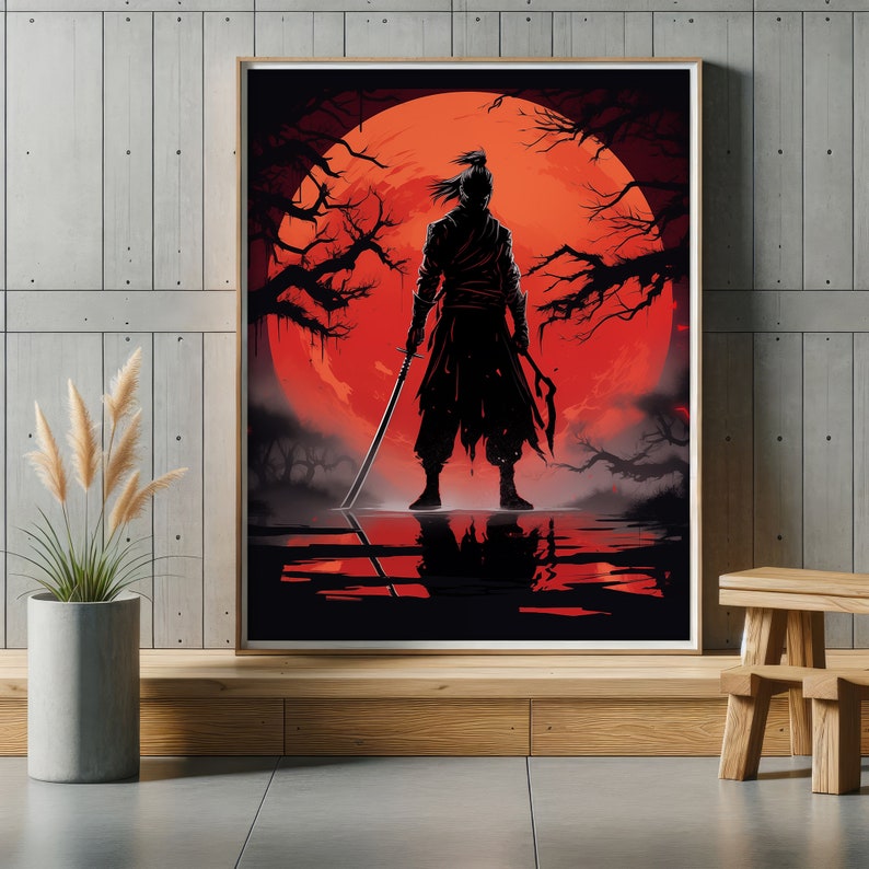 Anime Digital Wall Art, Abstract Painting Print, Anime Wall Art Print