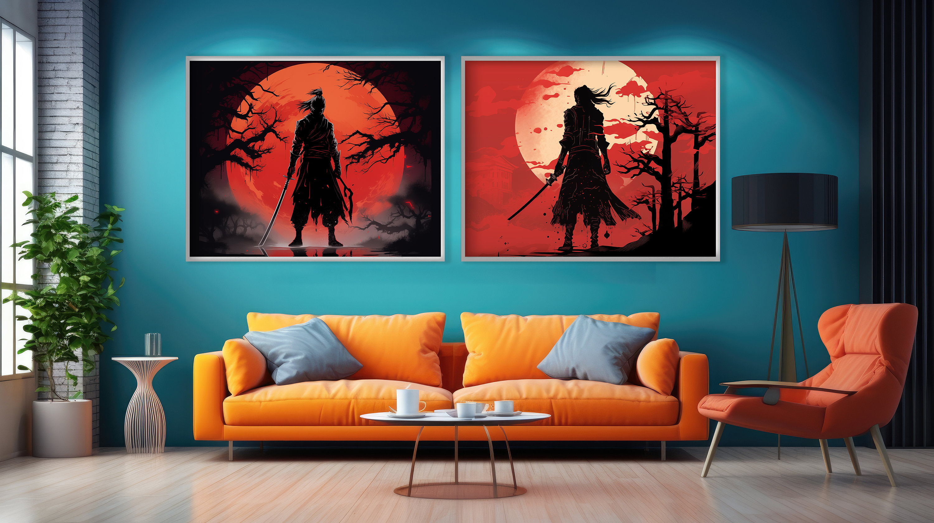 Anime Digital Wall Art, Abstract Painting Print, Anime Wall Art Print