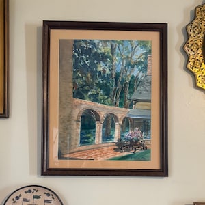 Gorgeous Vintage Original Watercolor Painting Signed JL Smith American Artist