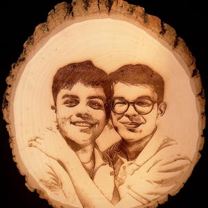 Personalized Wooden Photo Plaque Laser Engraving Custom Picture on Wood Unique Gift Family Couples Weddings Anniversaries Birthdays Rustic