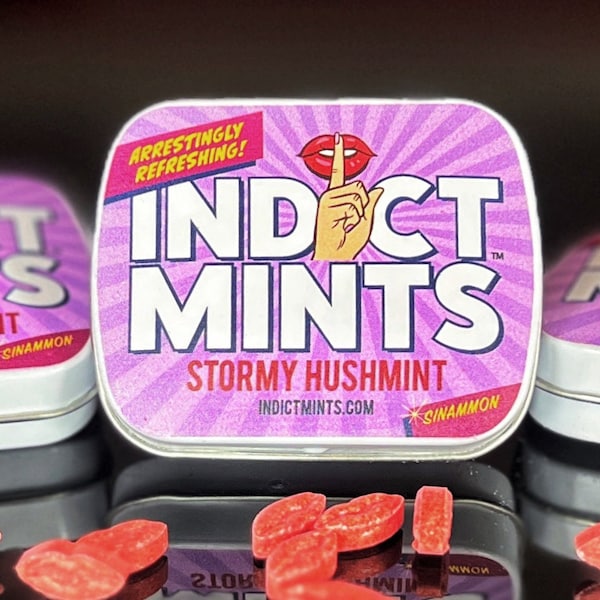 STORMY HUSHMINT IndictMints! Red hot cinnamon lips. Trump trial