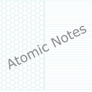 2 Page ORGANIC CHEMISTRY Notes Template with Hexagonal Grid and Notes Column | Compatible with GoodNotes and Notability