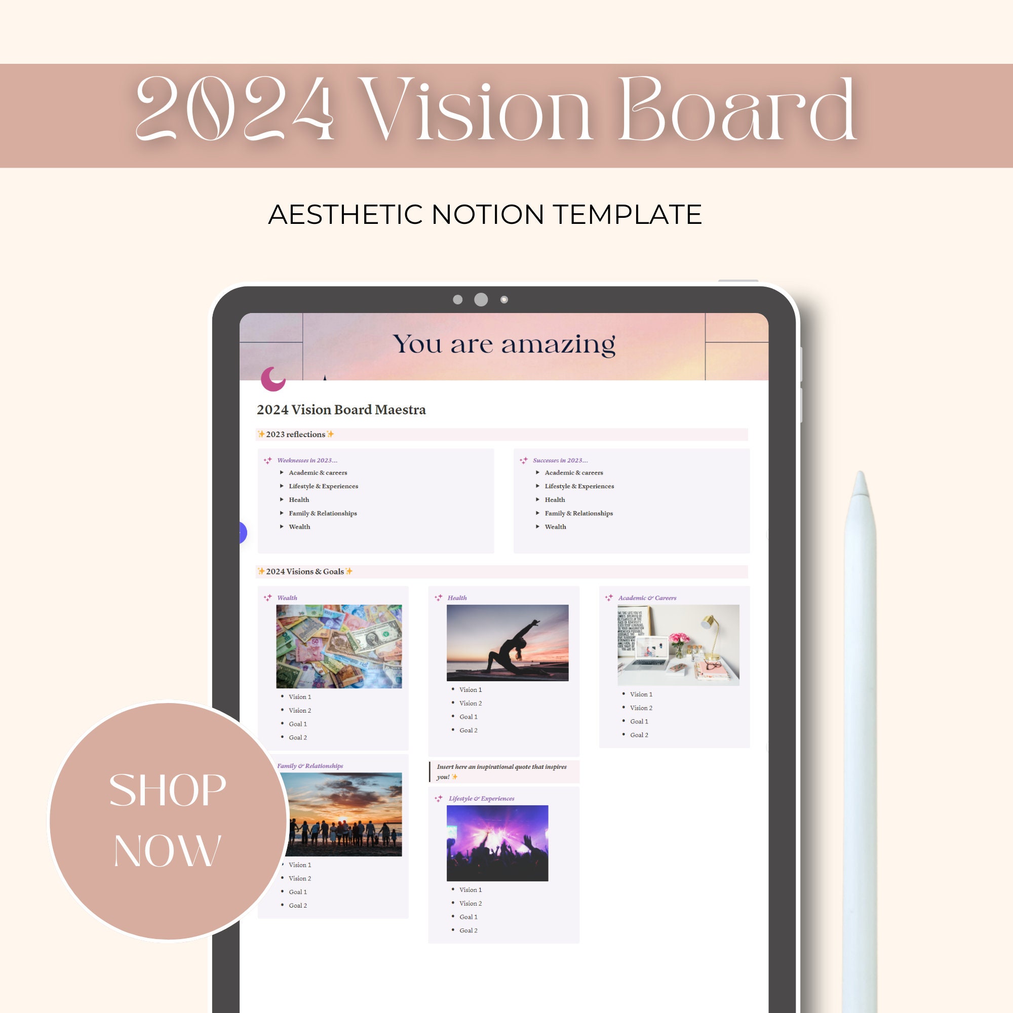 2024 Vision Board Kit ,ignite Your Dreams, Set Your Intentions, and Create  a Vision for the Incredible Year Ahead With 2024 Vision Board Kit 