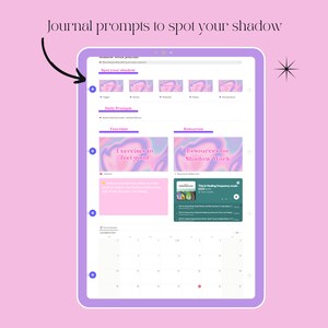 Shadow work journal Notion , Shadow work prompts, Aesthetic shadow work notion template image 3