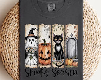 Cute Spooky Season Shirt For Halloween, Halloween Shirt, Cute Fall Shirt, Womens Halloween Shirt, Spooky Fall Shirt, Comfort Colors Tee