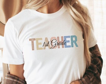 Personalized Teacher Appreciation T-Shirt: Custom Tee for School Staff, Cute Graphic Education Gift