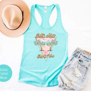Salty Hair Sandy Toes Tank Top, Tropical Tank, Vacation Tanks, Beach Tanks, Summer Shirt, Vacay Vibe
