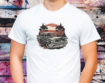 Camiseta de coche clásico, camiseta de Cadillac, camiseta para amantes de los coches, regalo para amantes de los coches, camiseta para amantes de los coches, camiseta de garaje, camiseta de coleccionista de coches, camiseta para hombre