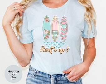 Surf's Up Summer Shirt, Unisex Surfer Shirt, Surfer Gift, Cool Gift for Surfers, Surfing T-Shirt