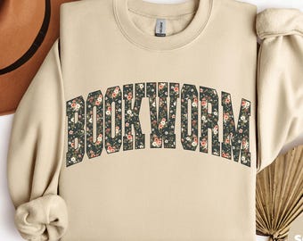 Bookworm Crewneck Sweatshirt, Reading Lover Apparel, Booklover Sweater, Bookish Merch, Booktok Sweater