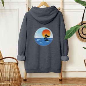 Sweat à capuche esthétique Ocean Beach, sweat Hawaï, sweat à capuche Ocean Beach, sweat à capuche de surf, cadeau surf, sweat-shirt âme de surfeur image 4