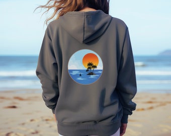 Ocean Beach Aesthetic Hoodie, Hawaii Sweatshirt, Ocean Beach Hoodie, Surf Hoodie, Surf Gift, Surfer Soul Sweatshirt